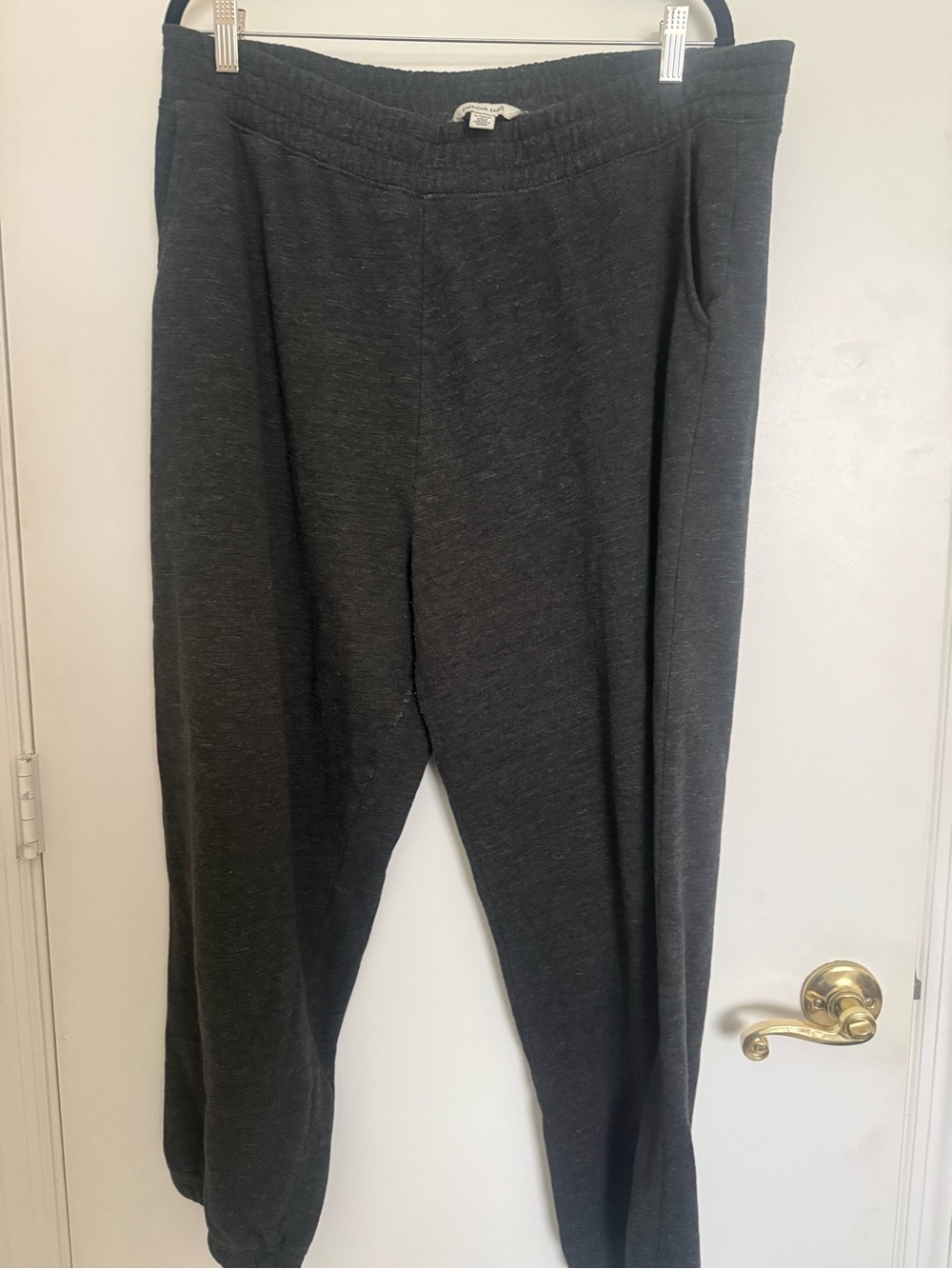 American Eagle Outfitters Charcoal Gray Cozy Track Joggers